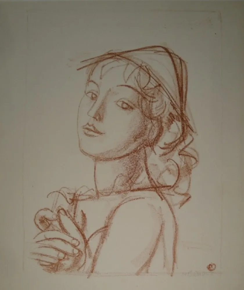 Lithographie Barraud - Arlequin