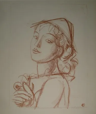 Lithographie Barraud - Arlequin