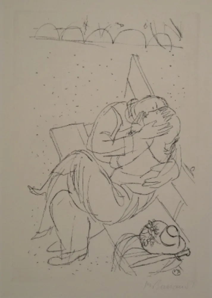 Radierung Barraud - Les Amoureux