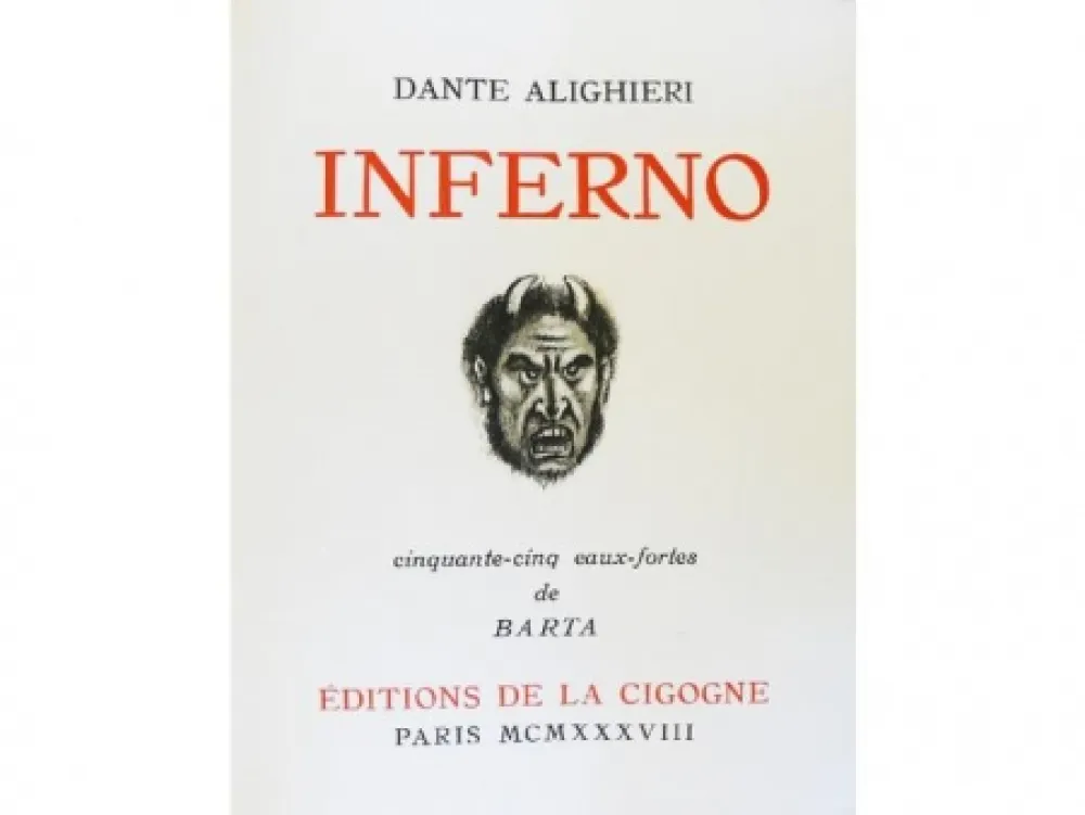 Illustriertes Buch Barta - Inferno.  Cinquante-cinq eaux-fortes de Barta.
