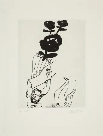Kaltnadelradierung Baselitz - 