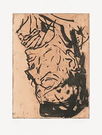 Radierung Und Aquatinta Baselitz - Elke VIII
