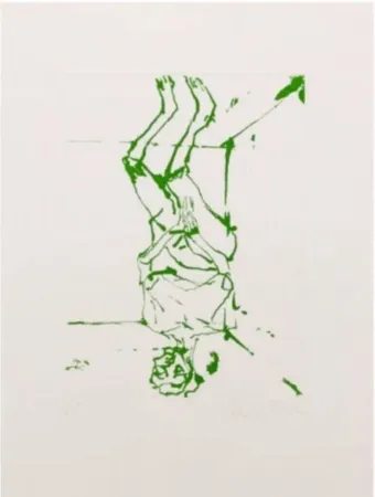 Radierung Und Aquatinta Baselitz - Serpentine - green