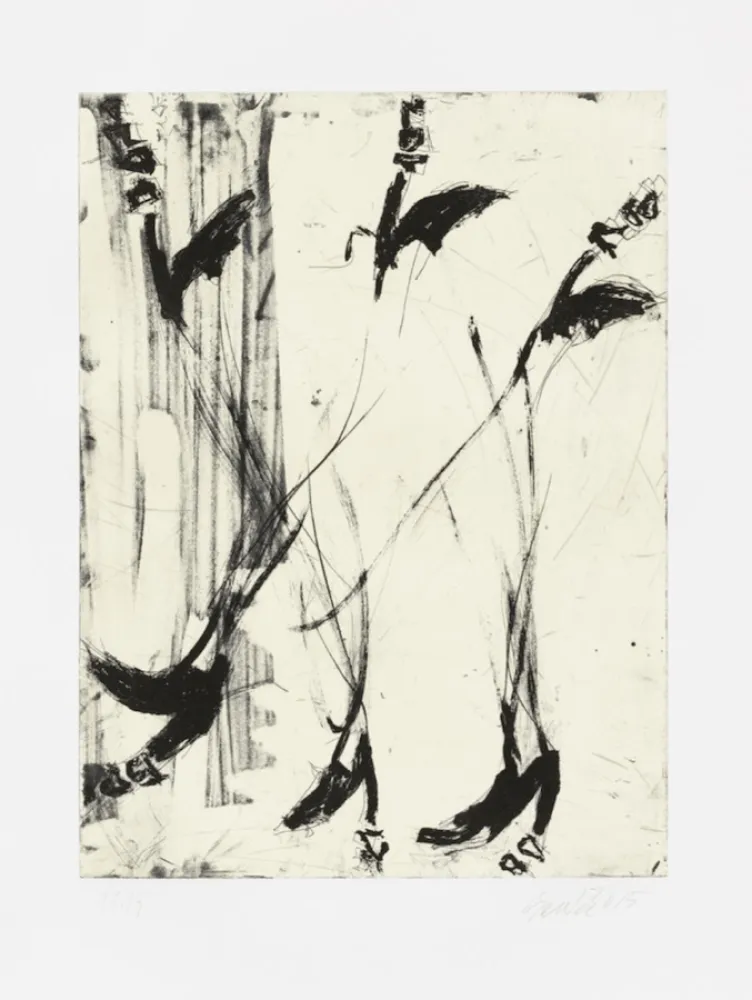 Radierung Und Aquatinta Baselitz - Sono sei piedi