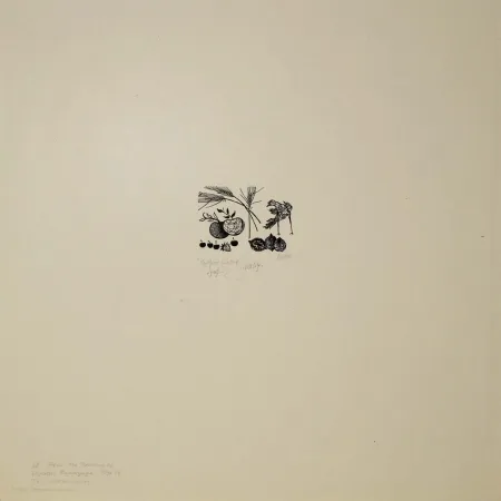 Holzschnitt Baskin - New Year's Greeting / Still Life, from A Poem Called the Tunning of Elynour Rummynge