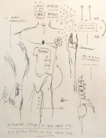 Siebdruck Basquiat - Academic Study of the Male Figure