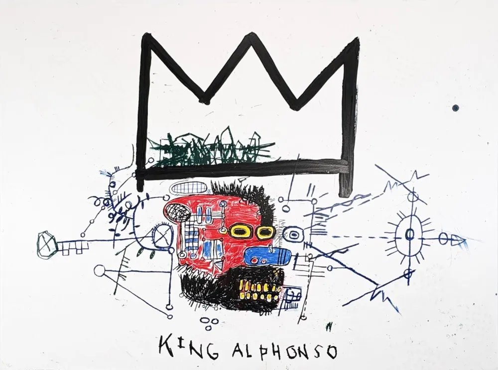 Siebdruck Basquiat - King Alphonso