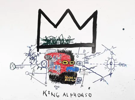 Siebdruck Basquiat - King Alphonso