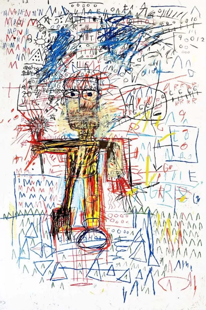 Siebdruck Basquiat - Untitiled IV from The Figures Portfolio