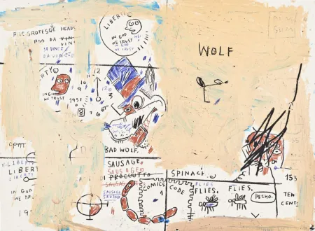 Siebdruck Basquiat - Wolf Sausage
