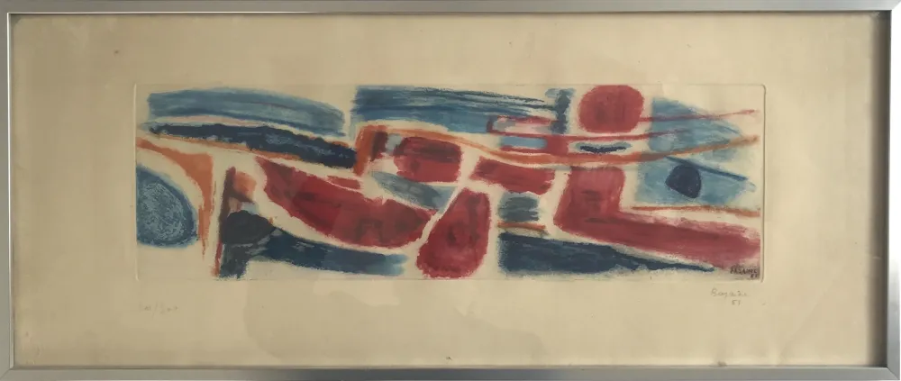 Aquatinta Bazaine - Sans titre (Le nageur)