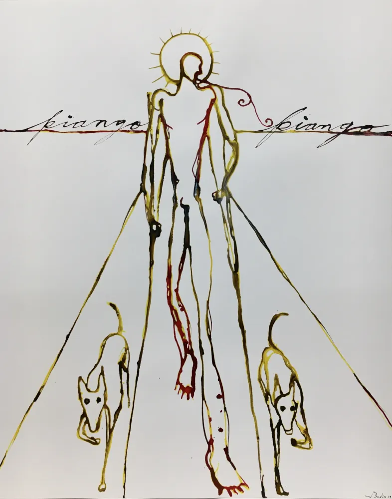 Siebdruck Bedia - Piango, Piango