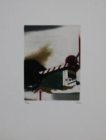 Radierung Und Aquatinta Beeri - Frontière