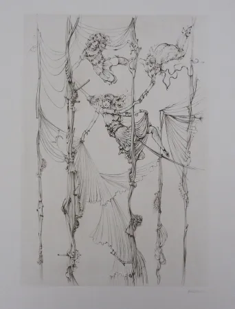 Radierung Und Aquatinta Bellmer - Acrobates