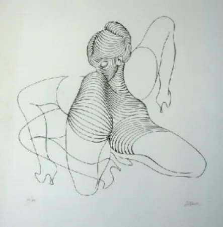 Radierung Bellmer - Cephalopode double