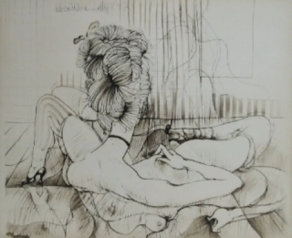 Radierung Und Aquatinta Bellmer - De dos