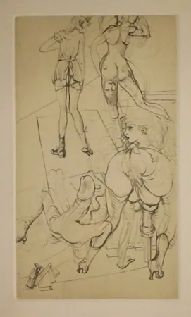 Radierung Bellmer - Gravure inedite