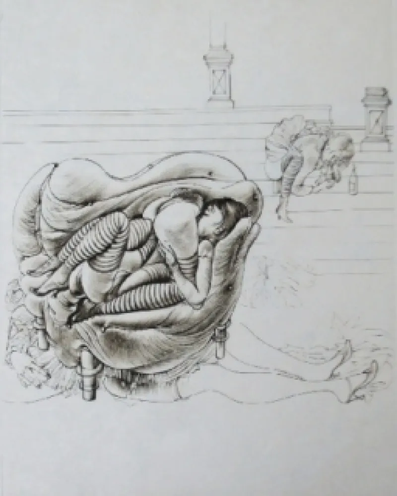 Radierung Und Aquatinta Bellmer - Initiation à la sexualité