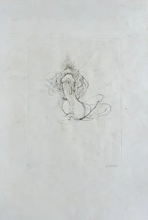 Radierung Bellmer - La bataille (D. 118)