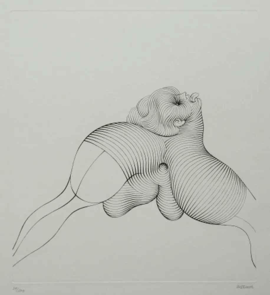 Radierung Bellmer - La Céphalopode