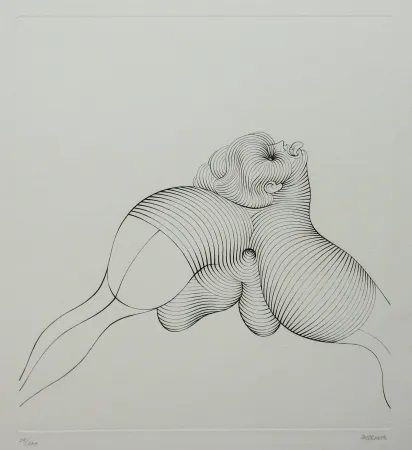 Radierung Bellmer - La Céphalopode