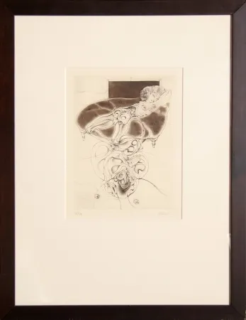 Stich Bellmer - La petite fille sur canape noir