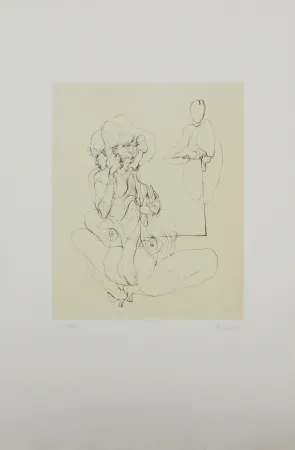 Radierung Und Aquatinta Bellmer - La table parlante