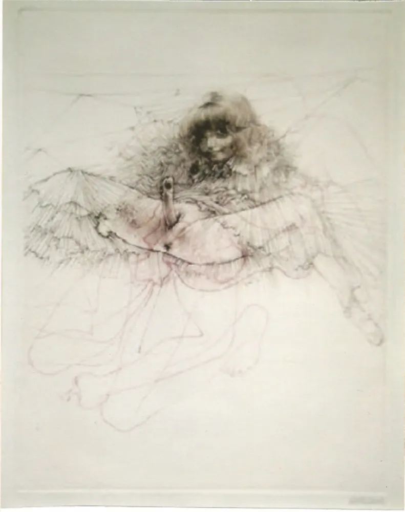 Aquatinta Bellmer - L'aigle mademoiselle