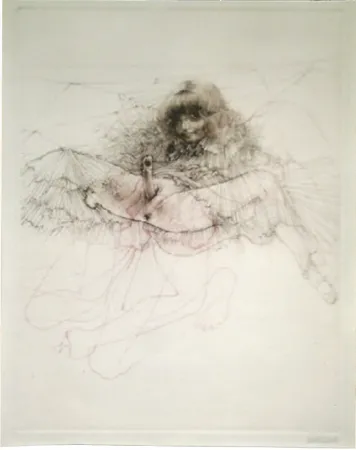 Aquatinta Bellmer - L'aigle mademoiselle