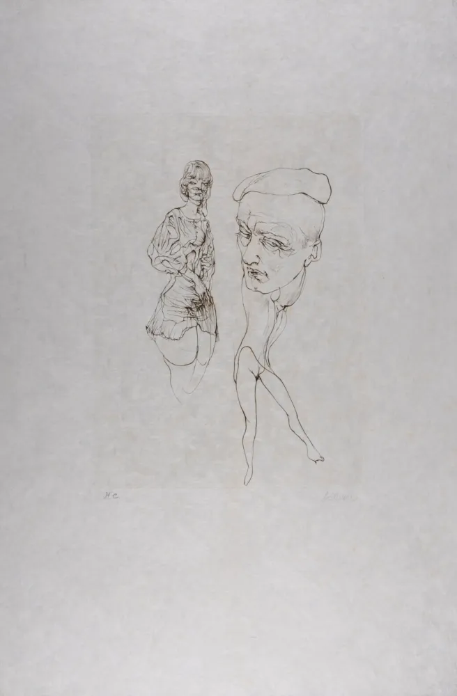 Radierung Bellmer - L'Homme à la casquette