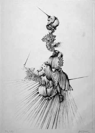 Radierung Bellmer - Miroir de Songes