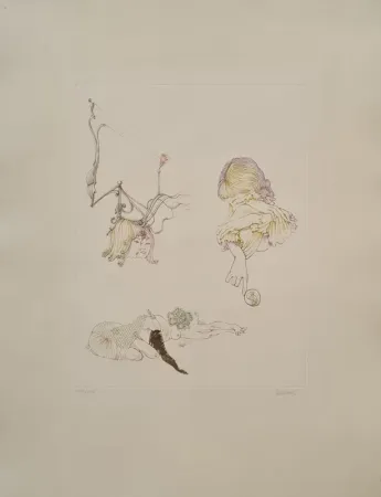 Radierung Und Aquatinta Bellmer - Miroir des songes 