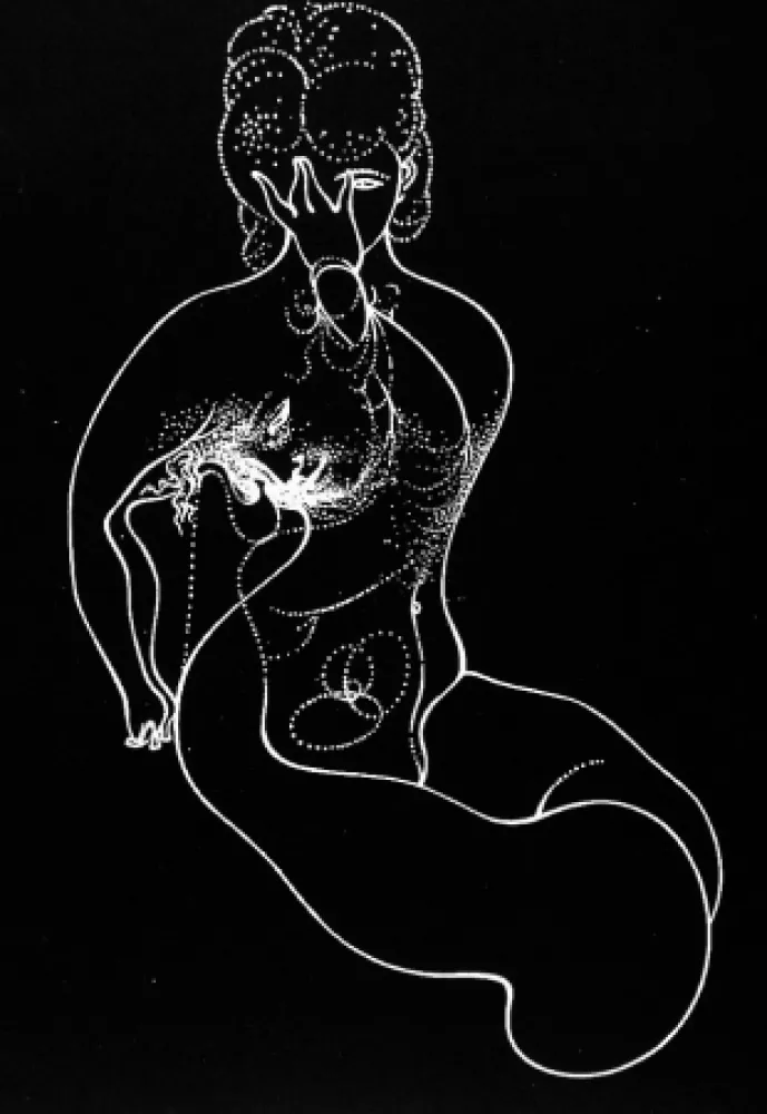 Radierung Bellmer - Nu  