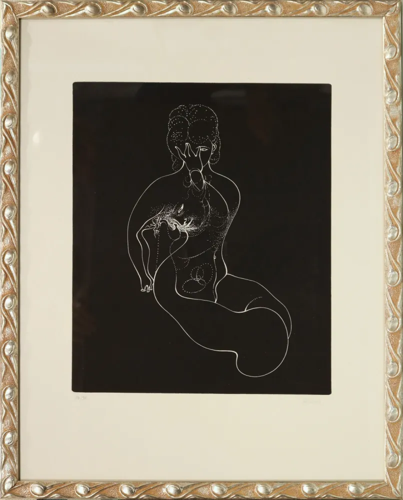 Radierung Bellmer - Nudo immobile