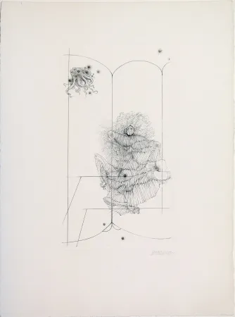 Kaltnadelradierung Bellmer - Octopus from 