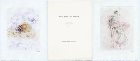 Illustriertes Buch Bellmer - PETIT TRAITÉ DE MORALE. 10 gravures en couleurs signées + suite signée (1968)