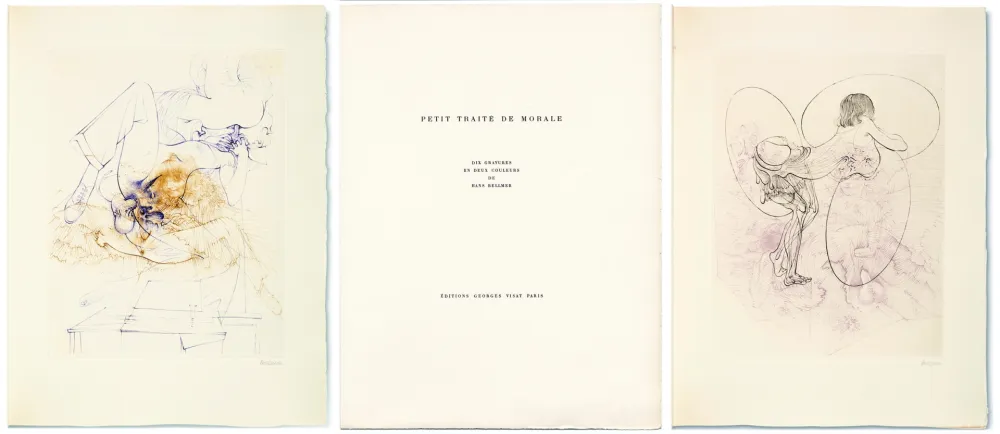 Illustriertes Buch Bellmer - PETIT TRAITÉ DE MORALE. 10 gravures en couleurs signées (Visat 1968)
