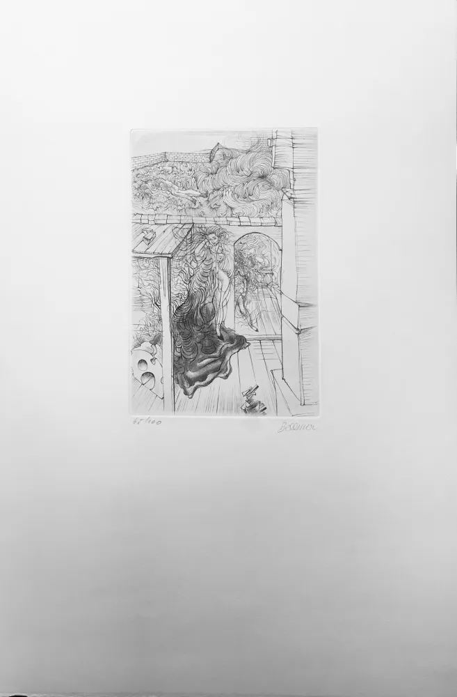 Radierung Bellmer - Retable (1971)