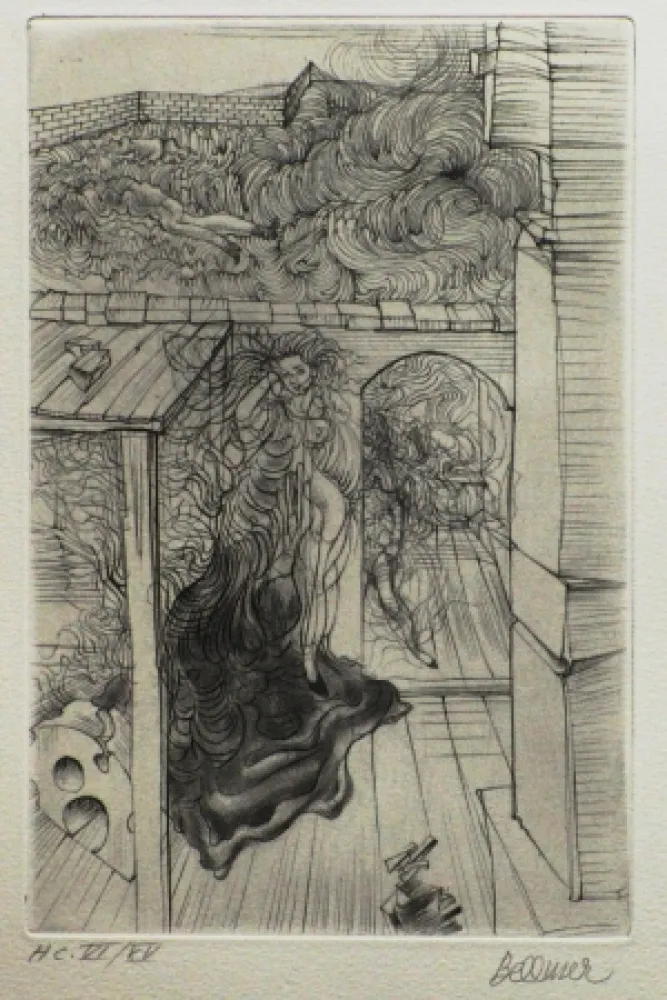 Radierung Bellmer - Retable