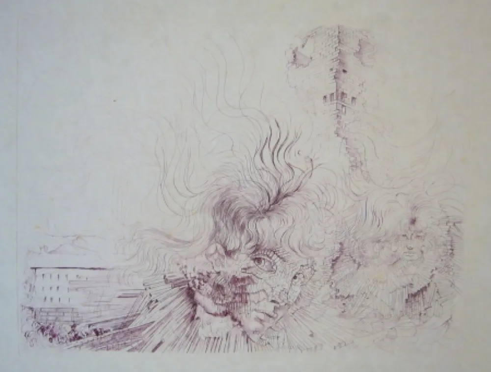 Radierung Bellmer - Sans titre