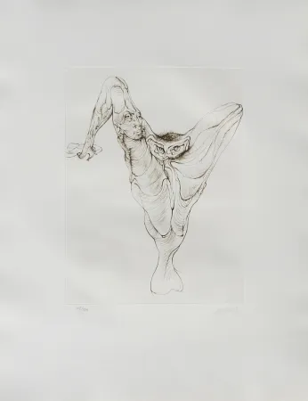 Aquatinta Bellmer - Sexe oiseau