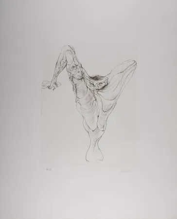 Radierung Bellmer - Sexe Oiseau