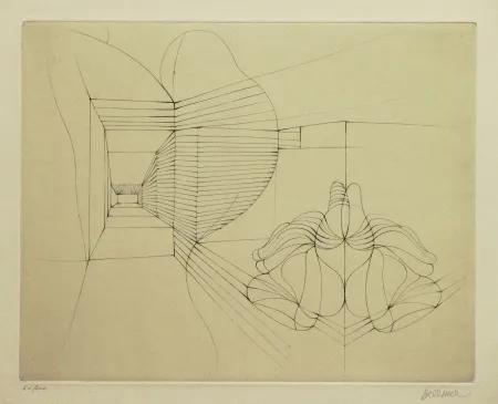 Kaltnadelradierung Bellmer - Souterrain Prénatal