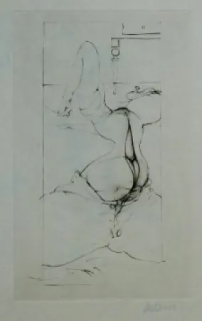 Radierung Bellmer - Variations autour de Madame Edwarda