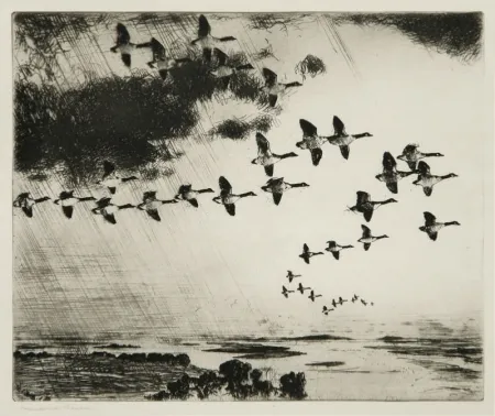 Radierung Benson - The Long Journey