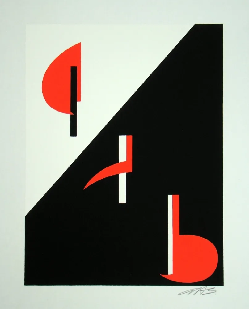 Siebdruck Béöthy Steiner - Composition, 1972