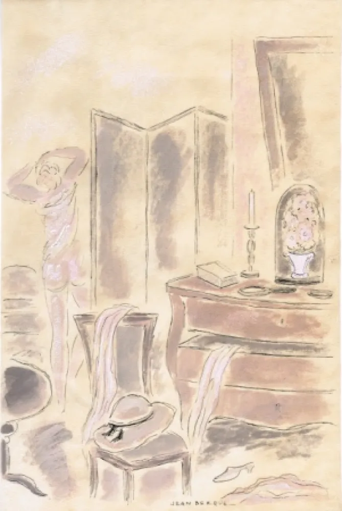 Illustriertes Buch Berque - Le bruit du silence.  Gouaches originales de Jean Berque.