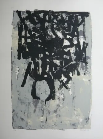 Lithographie Bertholo - Composition 