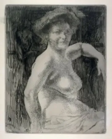 Stich Besnard - Femme blonde à sa toilette