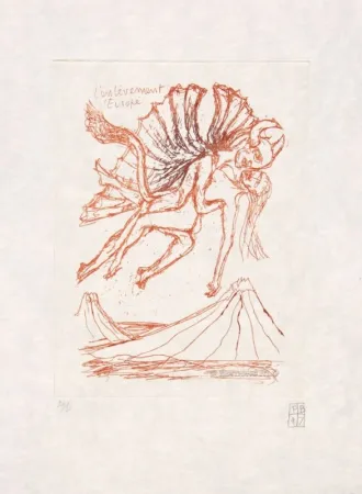 Radierung Bettencourt - L'enlèvement d'Europe + Livre